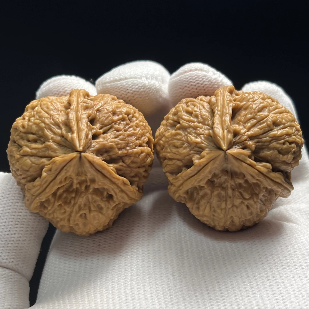 40mm粗筋三棱61克-精品云南铁核桃天然文玩手把件一物一图产地