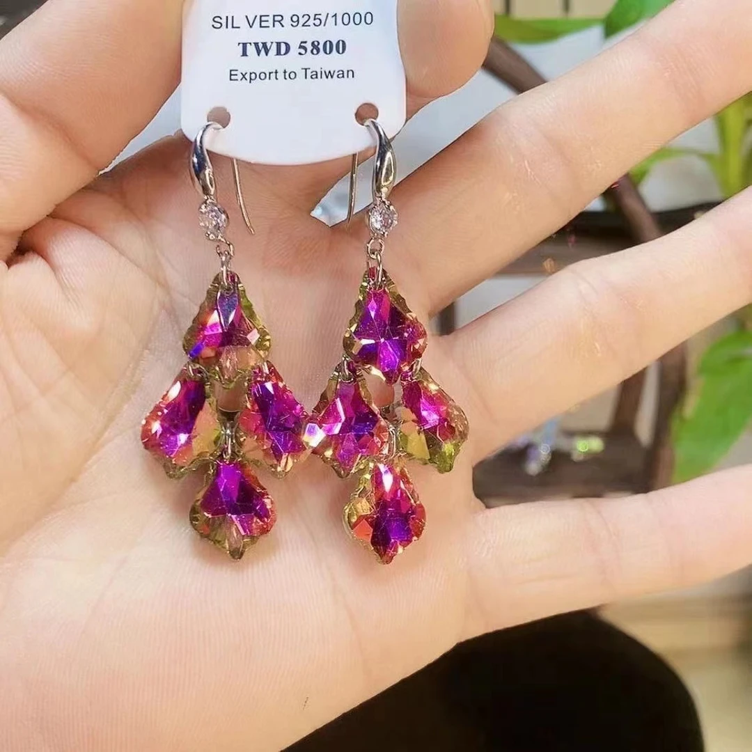 铜合金 亚克力 新款枫叶时尚高档气质耳环5087