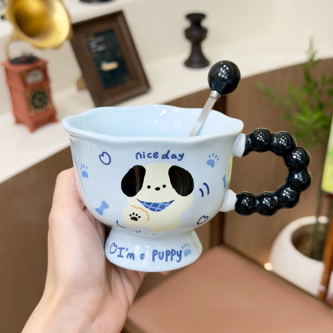 2025宝藏网红无盖款耐高温卡通大容量马克杯子家用学生伴手礼水杯