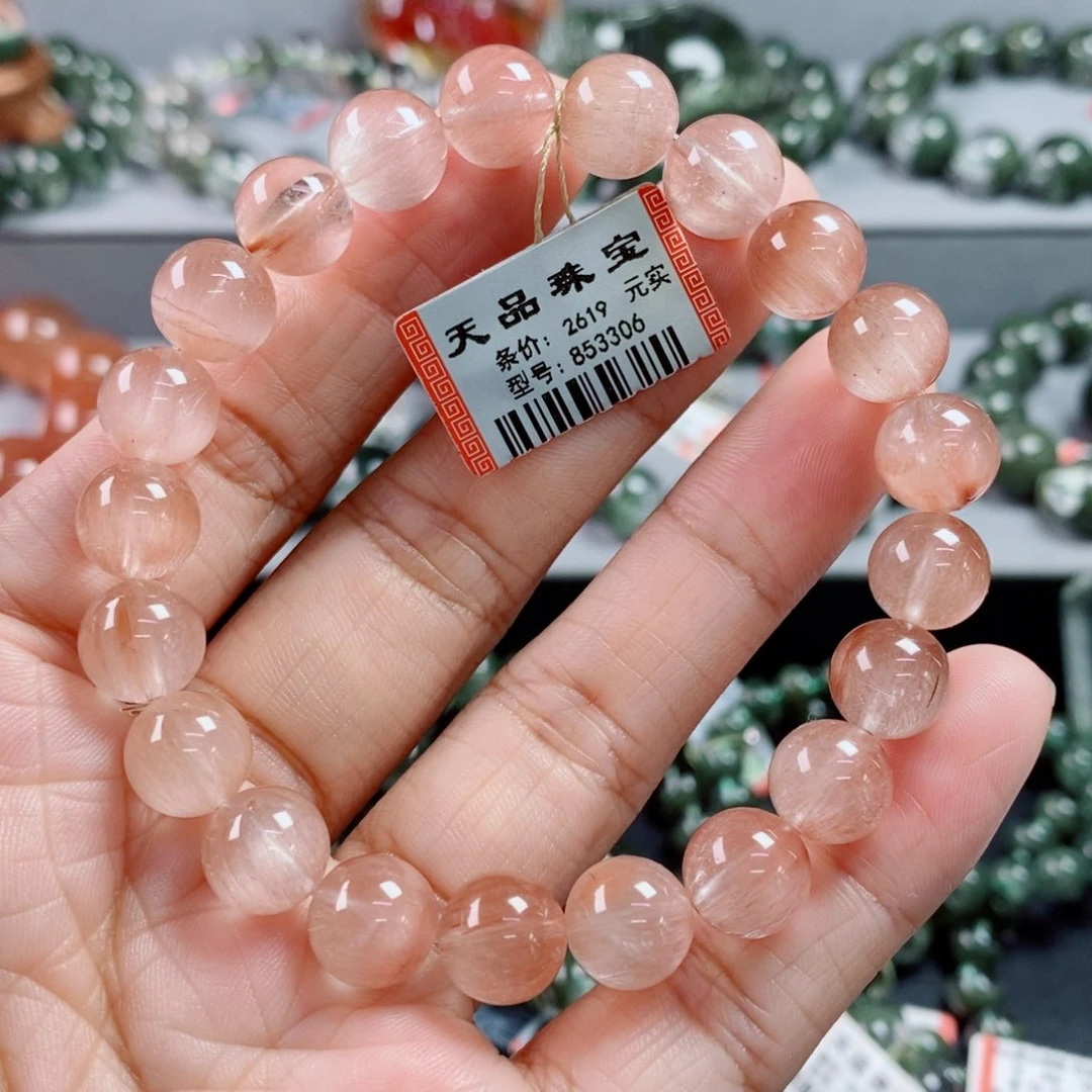 未镶嵌手链水晶粉钢丝手链853306