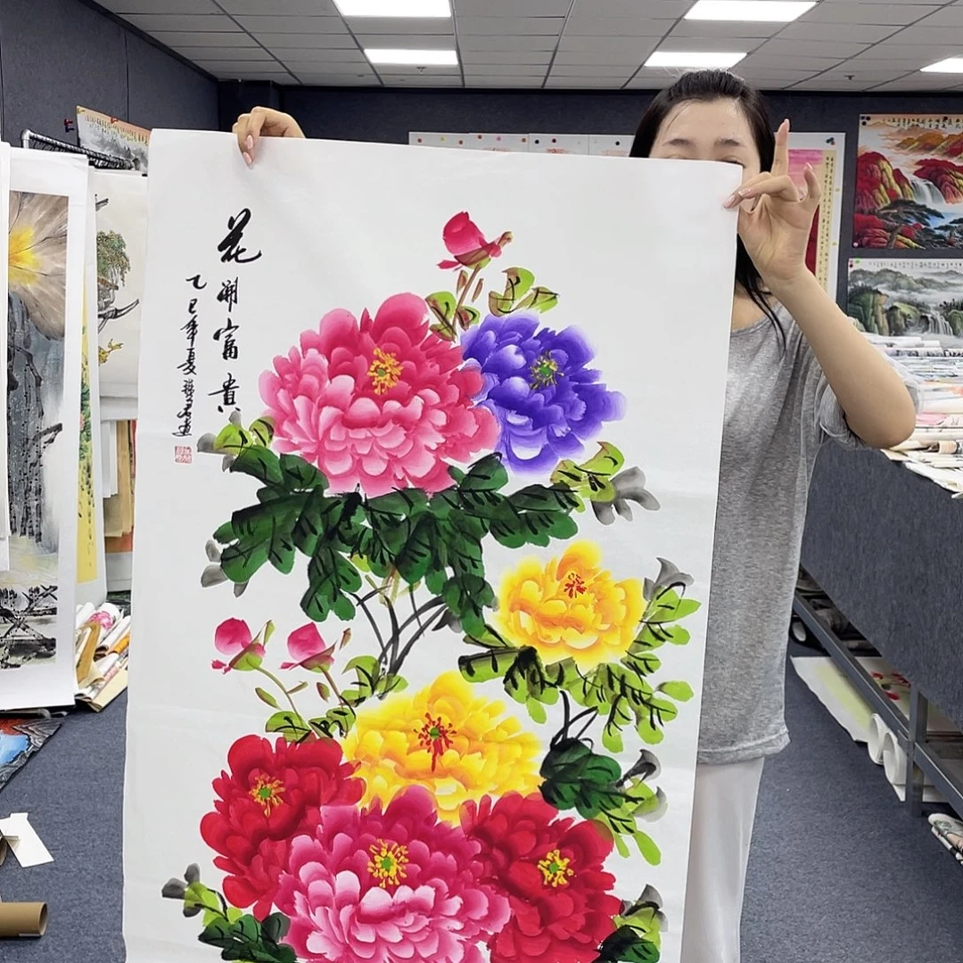 国画作品小姐姐放漏…