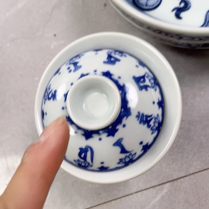 瓷片柒*香景德镇千佛盖碗