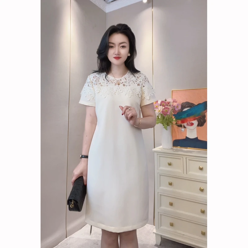 【深圳-南油】2025新款女装夏季时尚显瘦水润花百搭连衣裙3206#