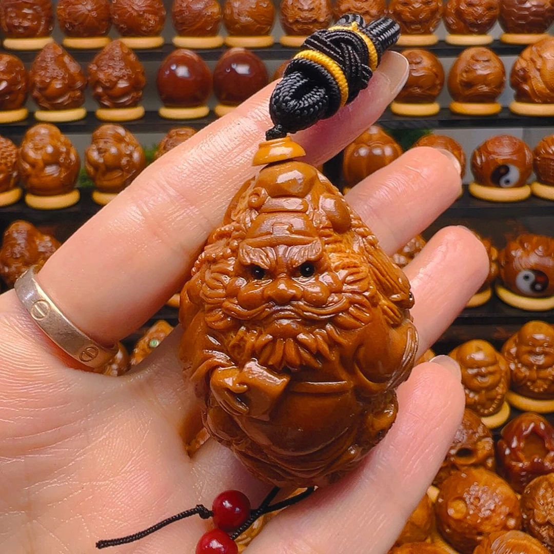橄榄核手串/手链钟馗一个手把件