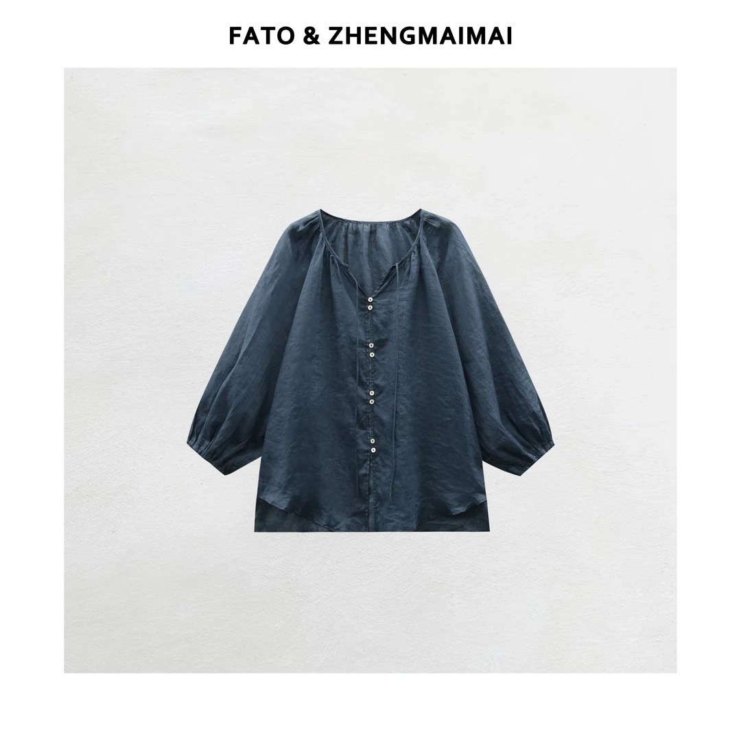 【郑买买】深海领界 新款法式别致小上衣高级系带小衫 YZ50611S1