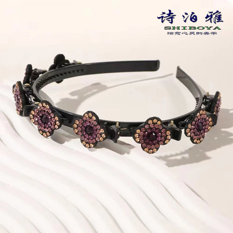 诗泊雅 亚克力整理碎发神器小按扣发箍