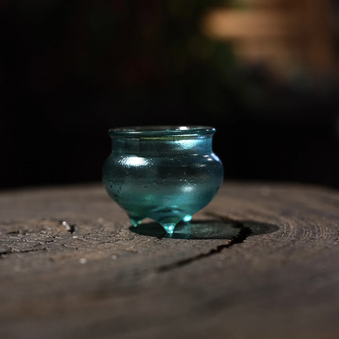 原创古法琉璃乳足小香炉