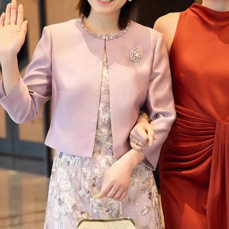 婚礼妈妈礼服高贵年轻洋派喜婆婆结婚宴装优雅两件式洋装春夏季