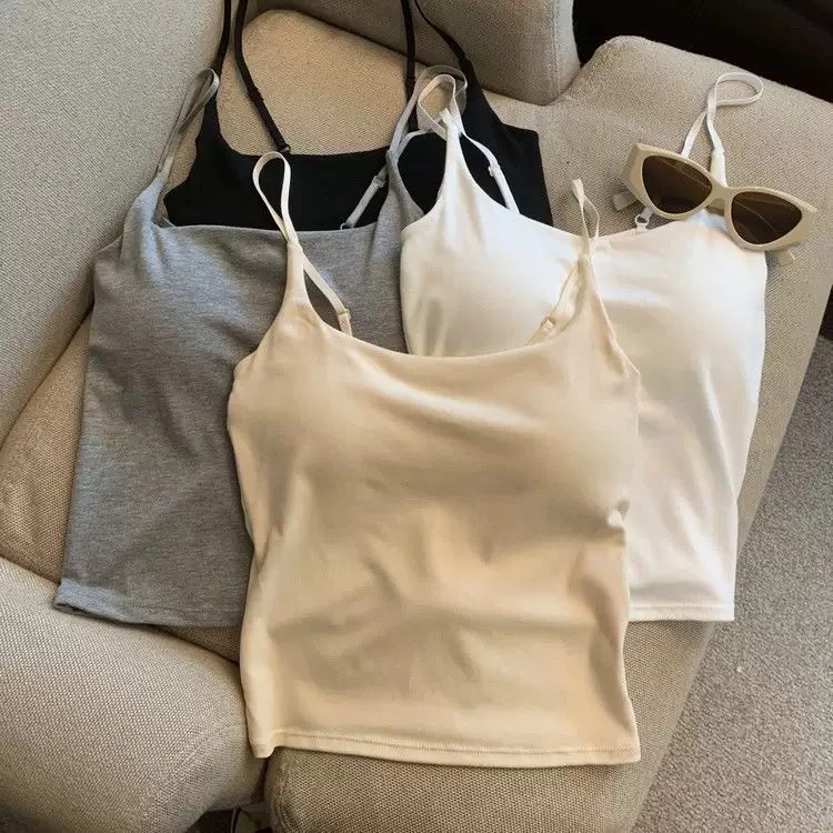 夏季修身显瘦吊带背心美背设计内搭外穿打底上衣纯色