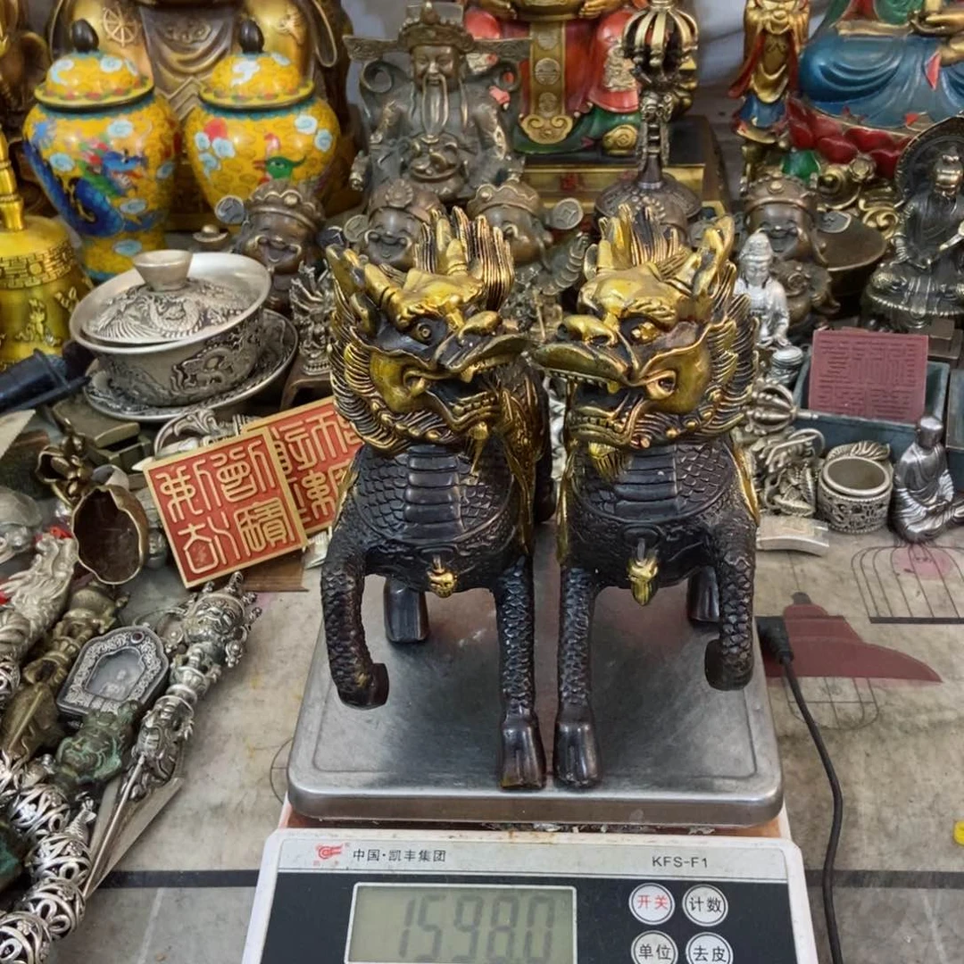 纠*你好，然后共同摆件老杨黄铜。