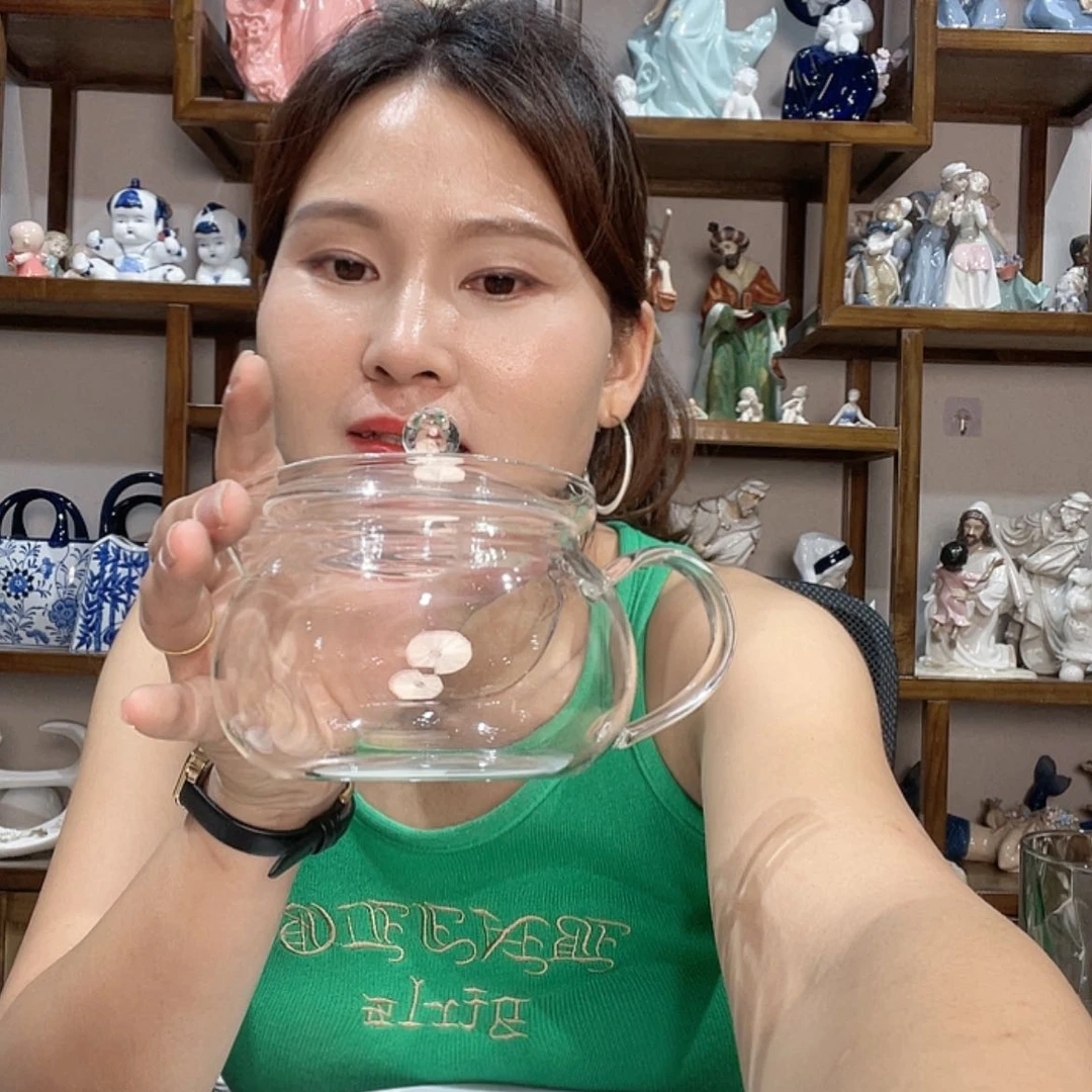 【闪购商品】琉璃手工艺品透明杯➕盖