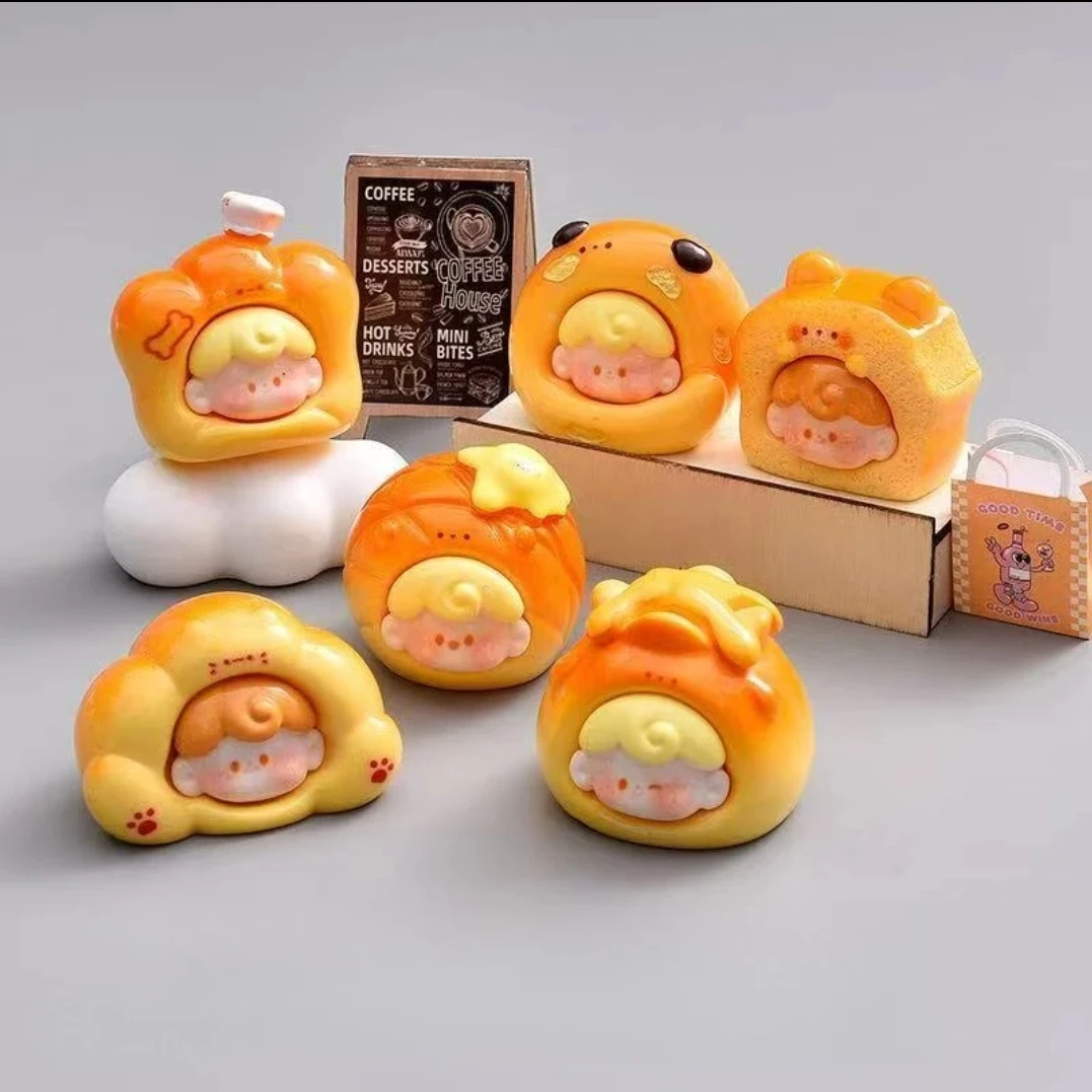 【九宫格】新款卡通面包崽崽立体亮面潮玩diy创意摆件