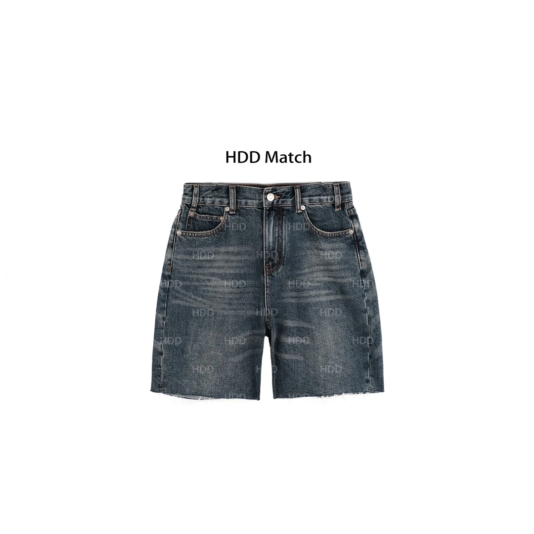 HDD Clothing "牛仔时刻"春夏女款毛边百搭牛仔短裤 Y0055