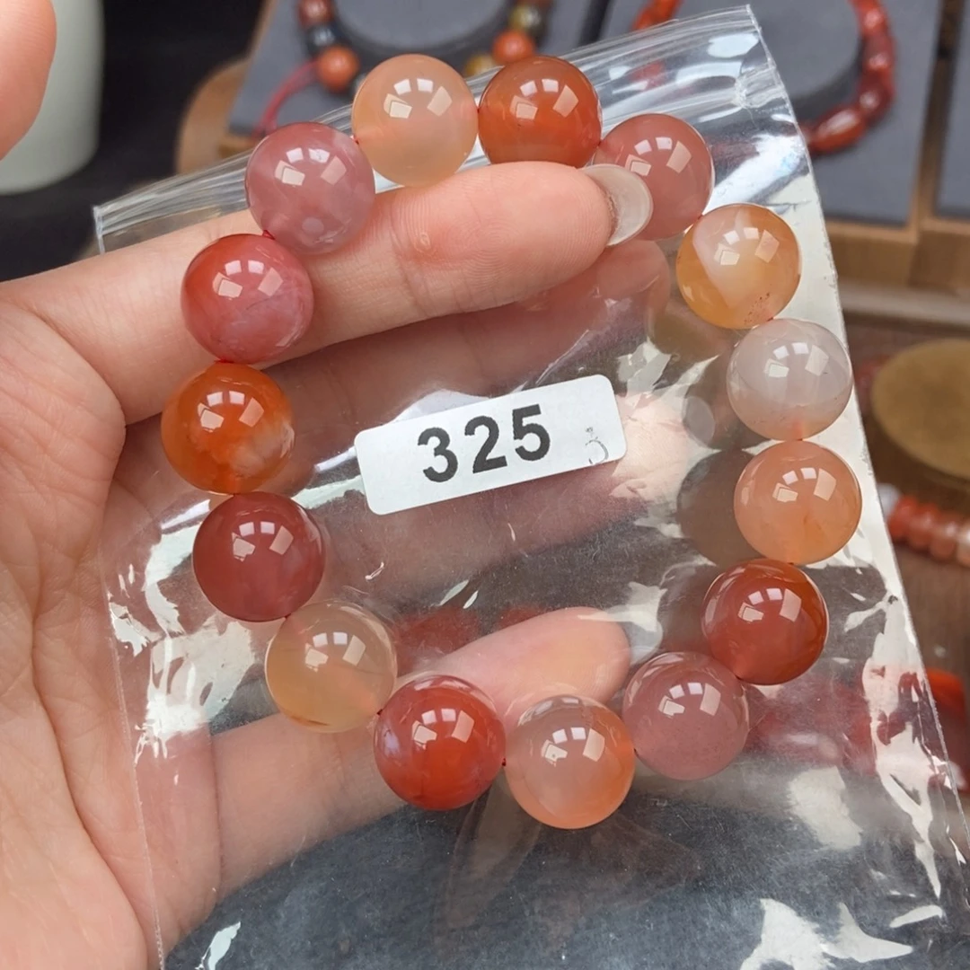 南红玛瑙未镶嵌手链卡13.8