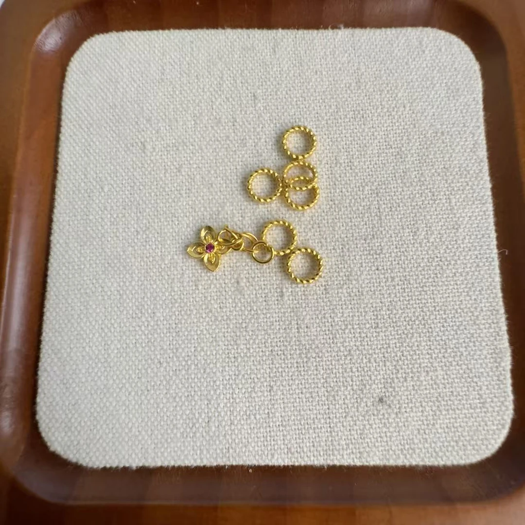 足金999 古法工艺麻花跑环滴流