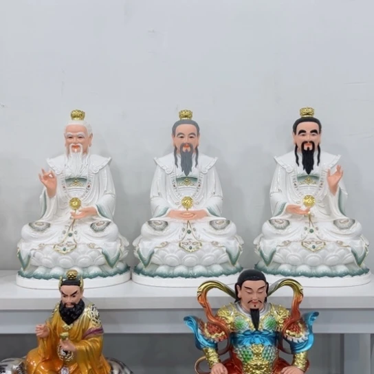 【闪购商品】玉仿瓷19寸三清一套