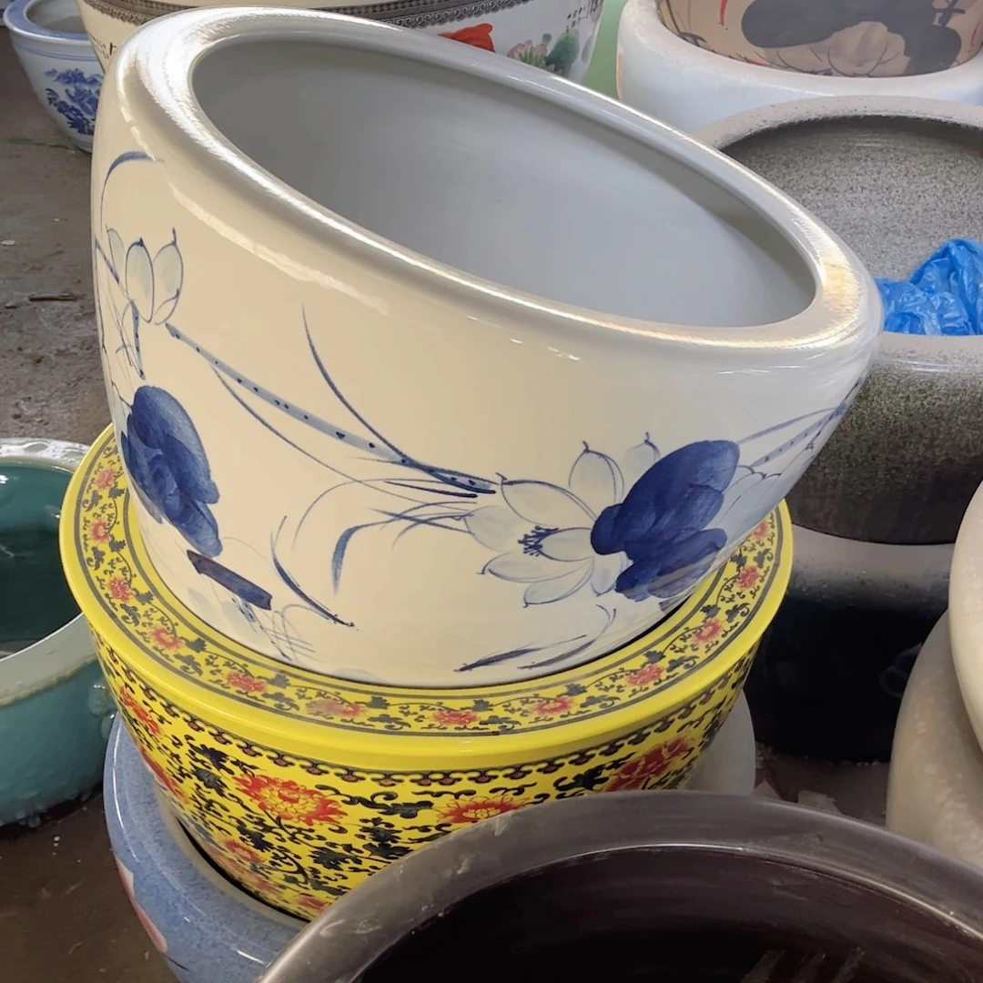 瓷片圆口兰荷花60.888888888