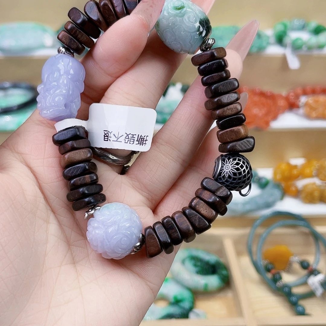 木***木翡翠未镶嵌手链手链