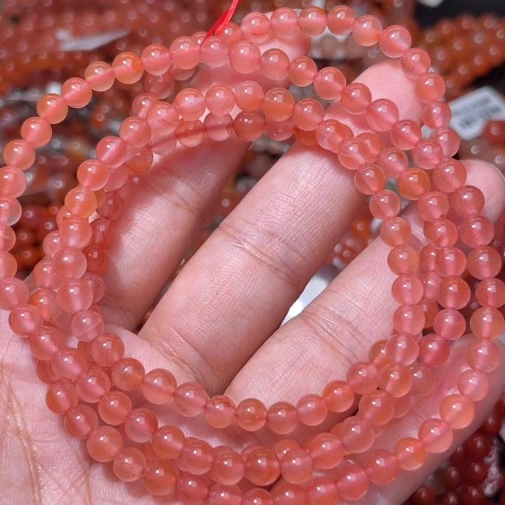 南红玛瑙未镶嵌粉多圈4.6m+