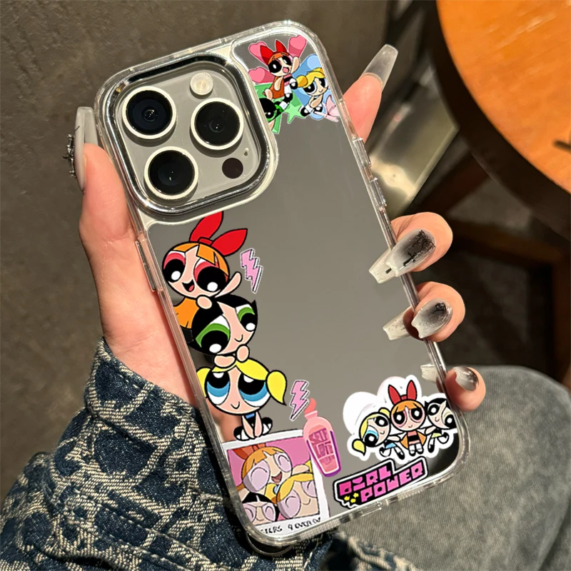 【飞天小女警】适用苹果镜面手机壳华为/荣耀/vivo/oppo/小米补妆壳