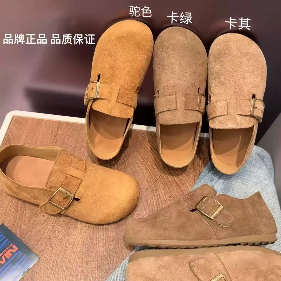 【全额补运费】一脚蹬复古风扣带勃肯鞋琥珀流光单鞋