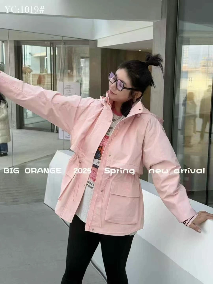 2025大橘子春季新款1019收腰显瘦防风袖风衣外套
