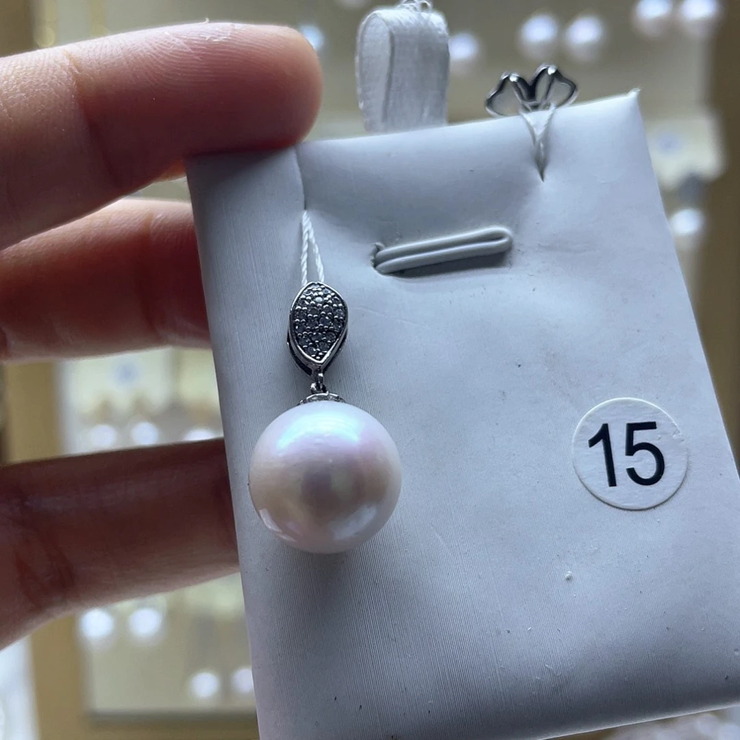 淡水珍珠银S925镶嵌颈饰