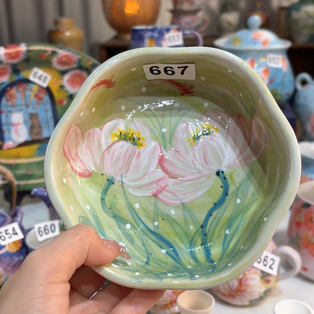 景德镇手绘高温釉下彩陶瓷茶具