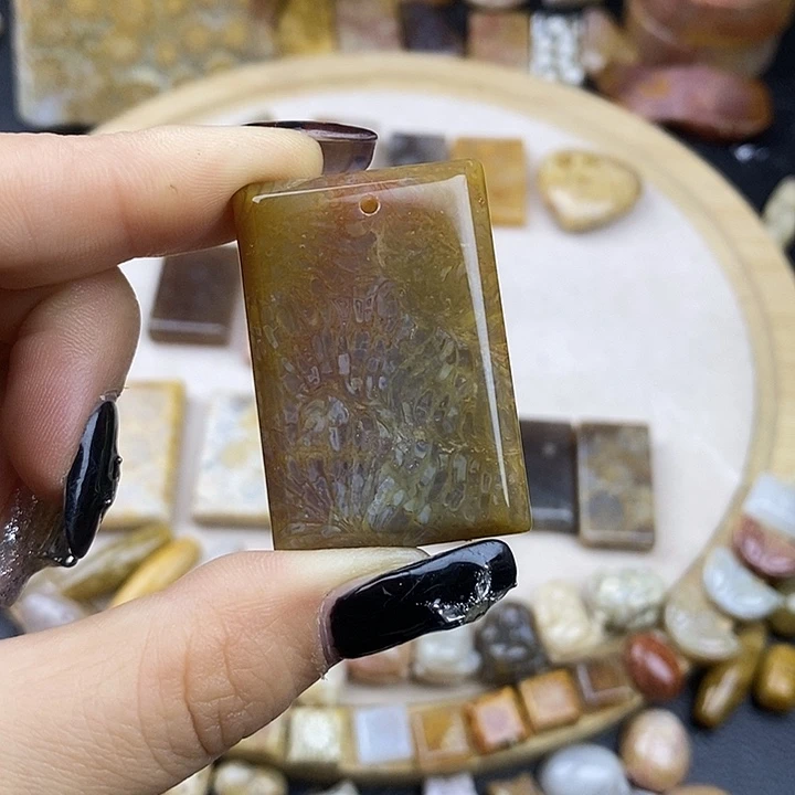 硅化玉未镶嵌颈饰59