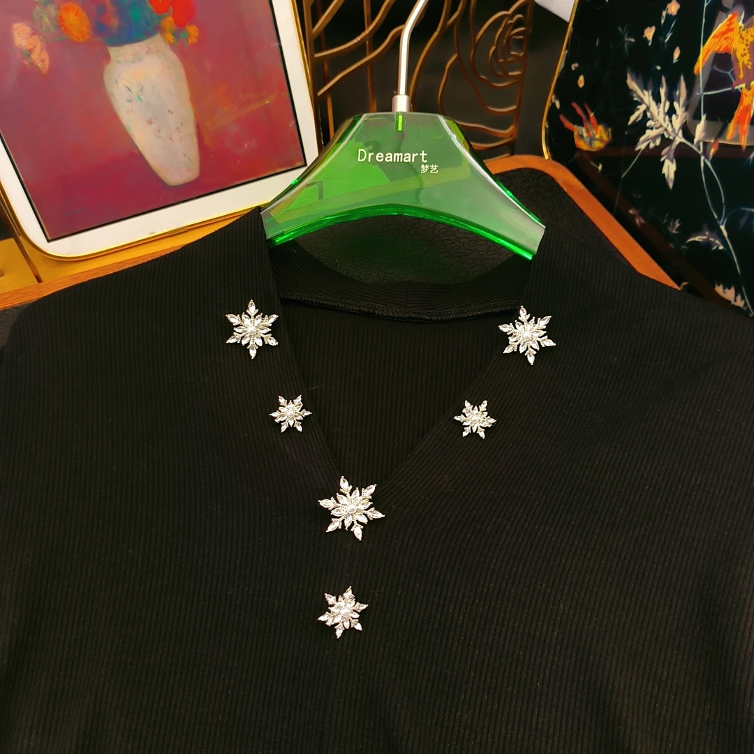 冰晶雪花水钻大小组合别针配饰AZ869