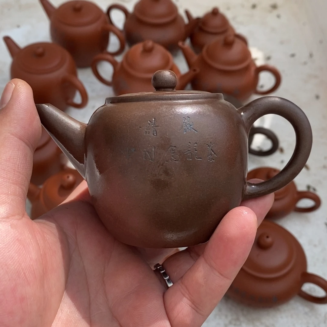 用***6紫砂茶壶紫泥苹果