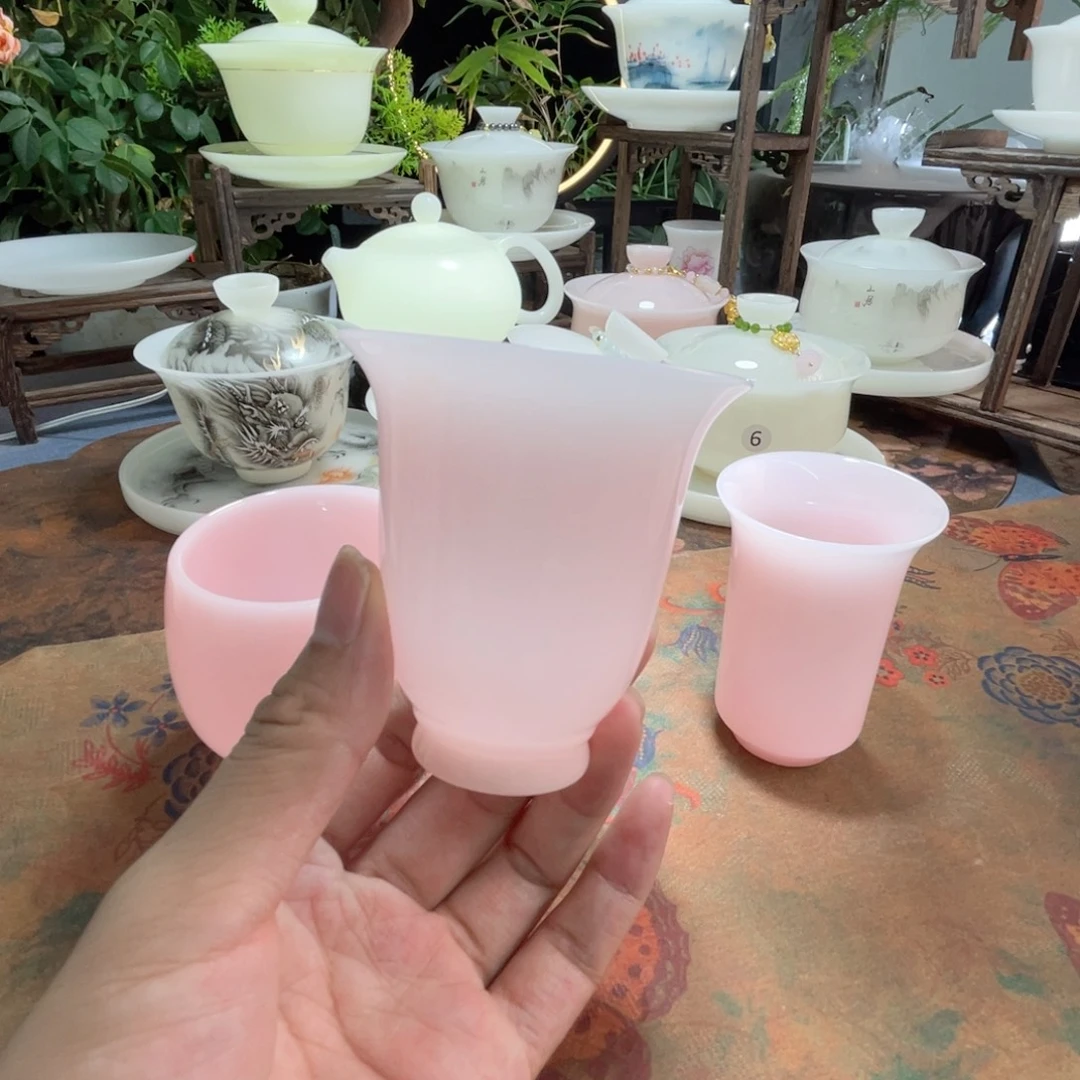 冰晶璞玉粉黛美人杯