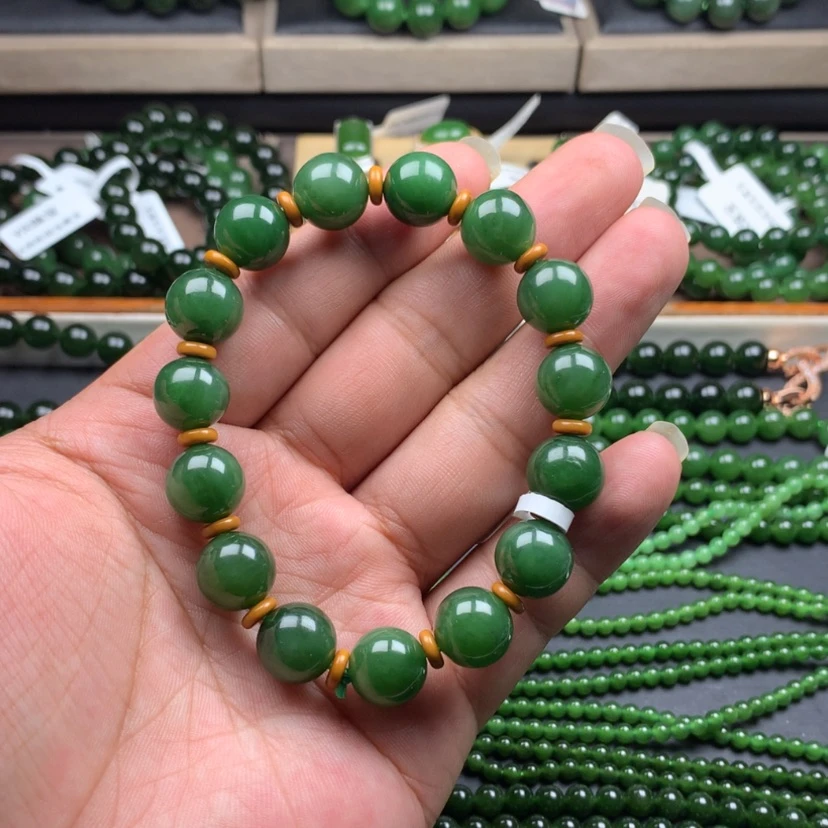 【闪购商品】未镶嵌手串和田玉（碧玉）卡12