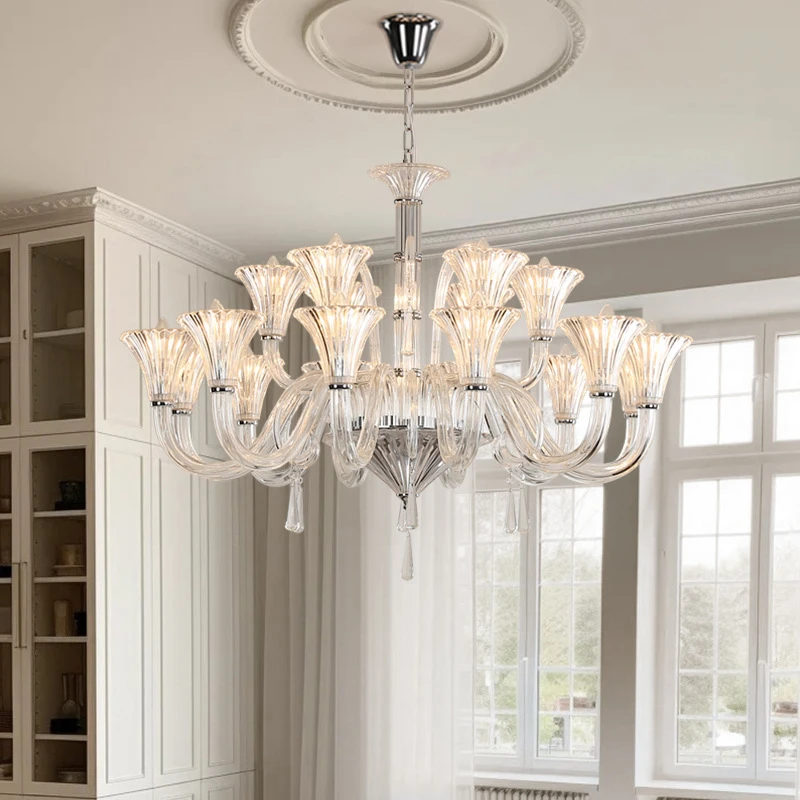 法式客厅吊灯欧式水晶吊灯奢华餐厅灯别墅楼梯大厅酒店灯