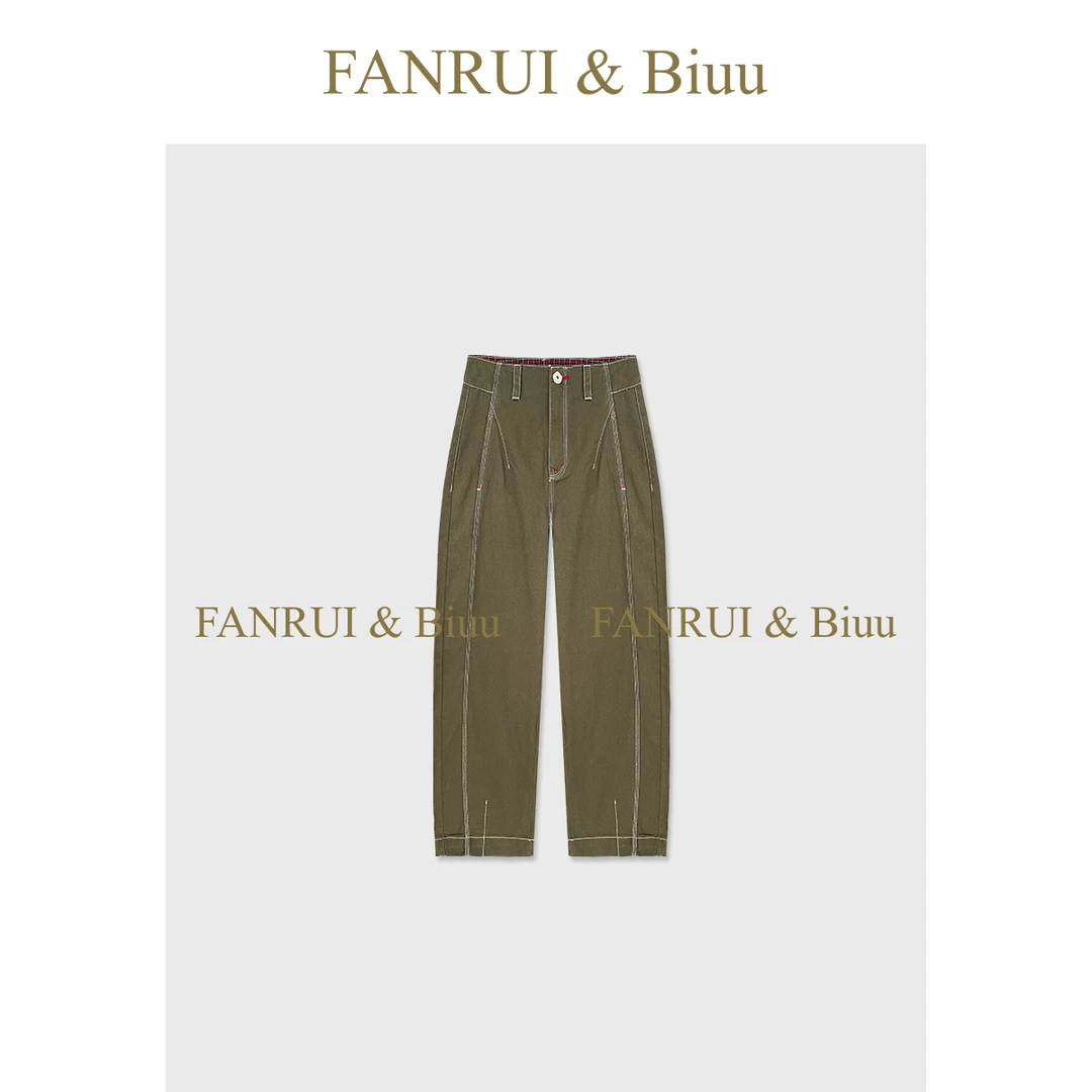FANRUI/泛芮「枫集」独特设计感修身显瘦夏季新款弯刀牛仔裤B16557