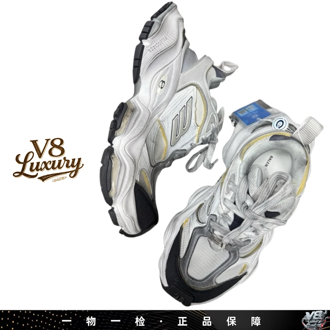 未使用 Balenciaga/巴黎世家 Cargo 灰白老爹鞋休闲运动鞋