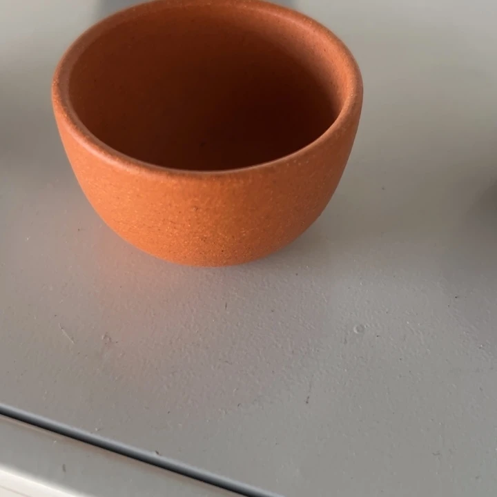 紫砂茶宠五彩段杯子两只