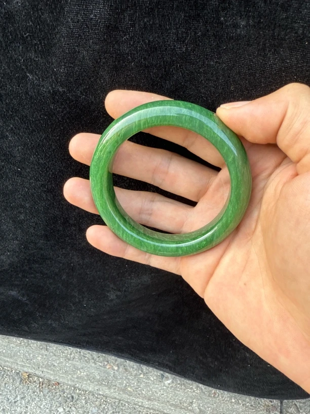 和田玉碧玉传世级高端精品滴翠满绿微微矿点老坑高端北极玉