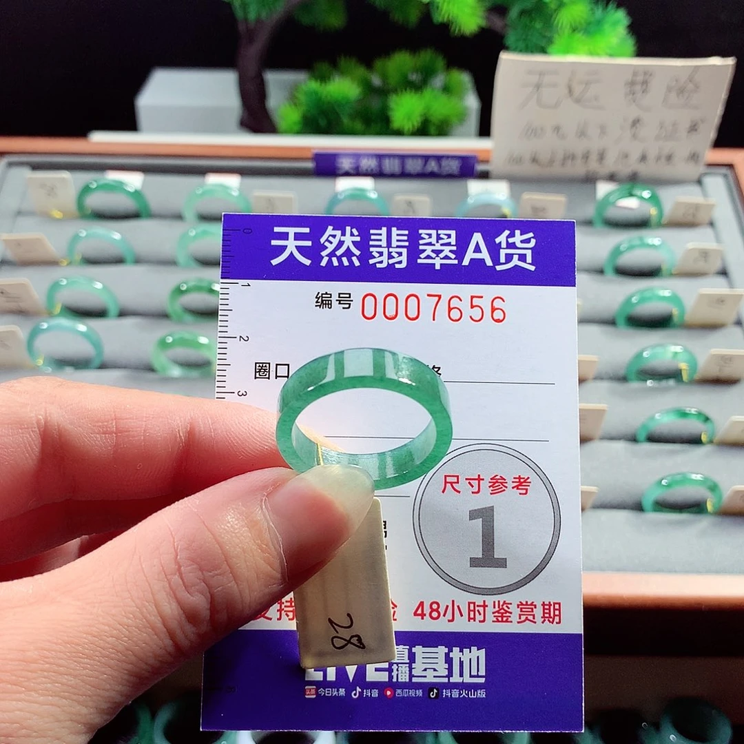 翡翠戒指未镶嵌28号
