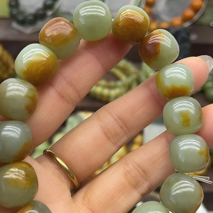 岫岩河磨玉（透闪石质玉）未镶嵌手链