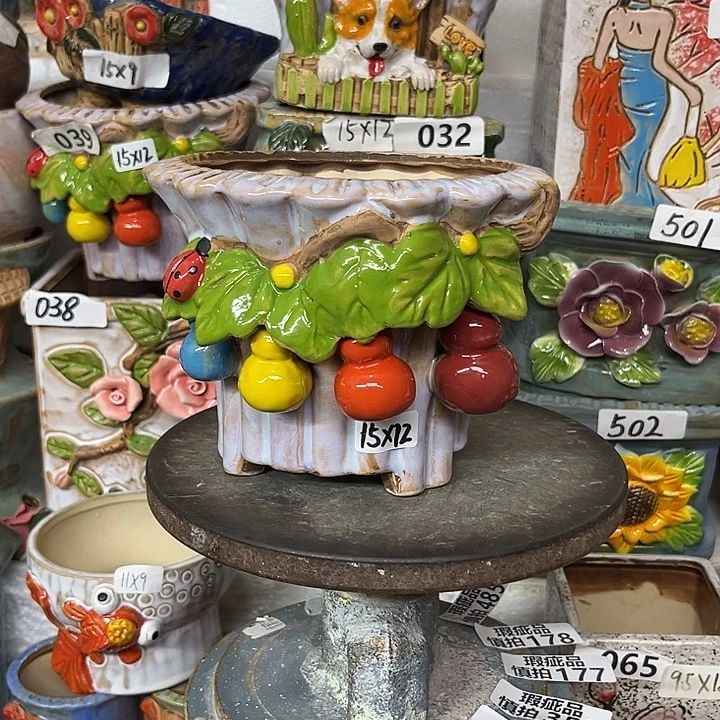 粗陶材质多肉花盆