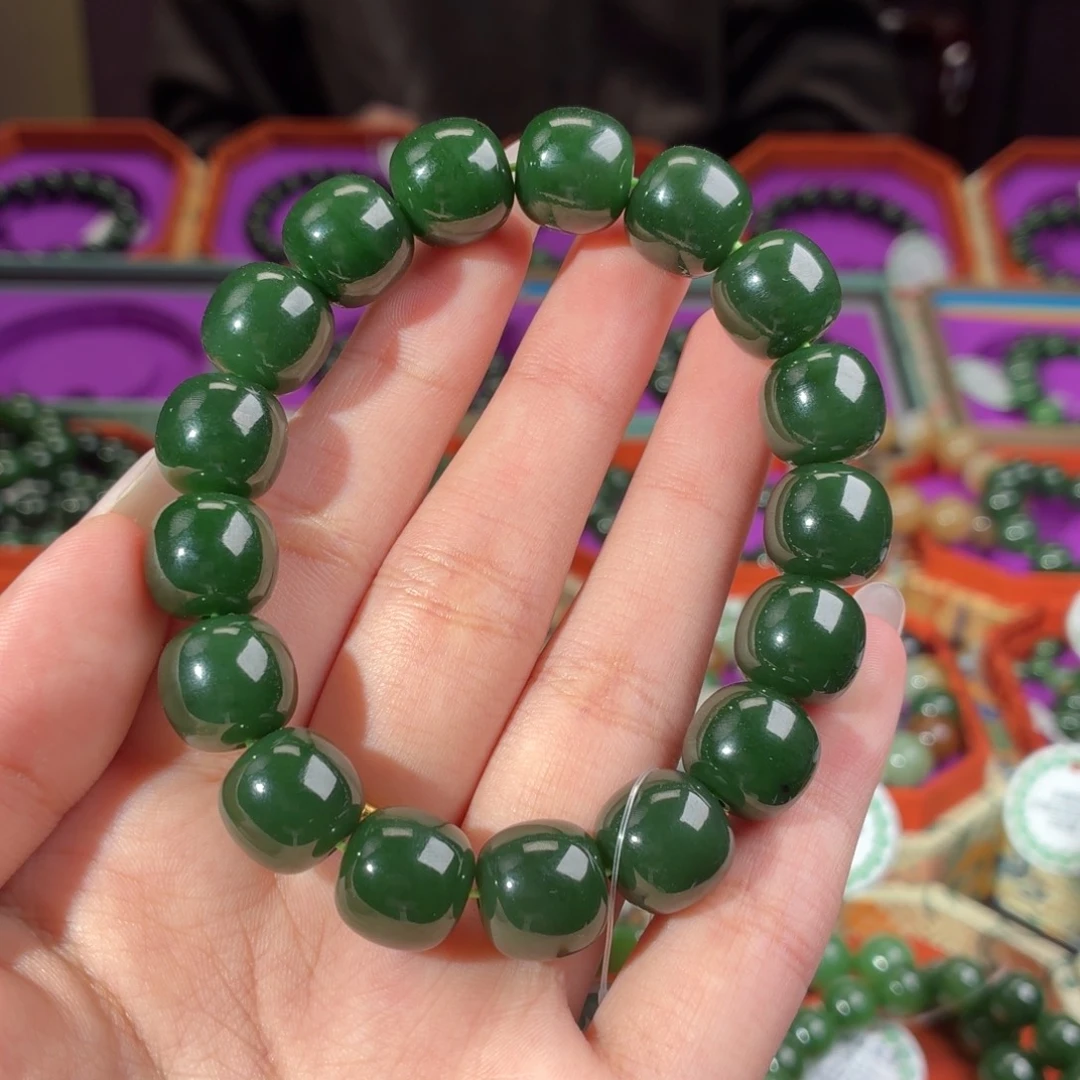 适***存和田玉（碧玉）未镶嵌手链