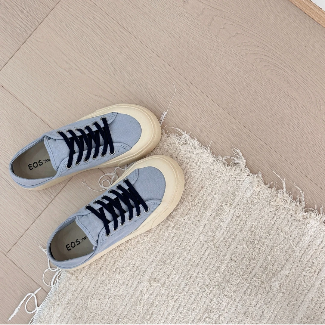 2025夏季爆款厚底一脚蹬帆布鞋休闲透气7782-03【7788桃子3】