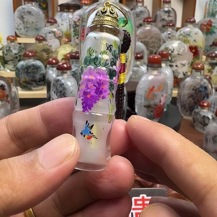汽车挂件内画花鸟图