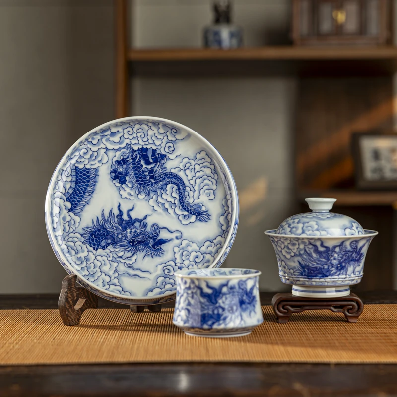 【潮爸小龙哥专属雅】云龙套组（首发）cbxlg23家用陶瓷纯手工中式