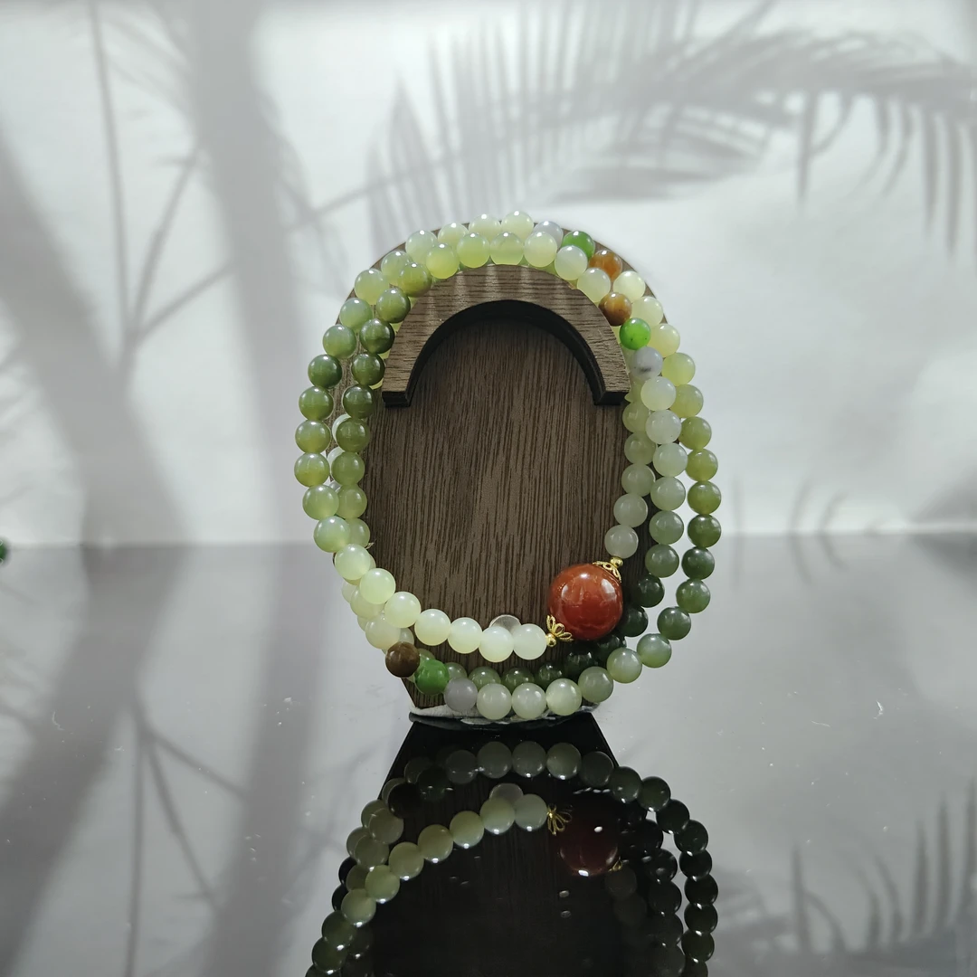 J和田玉108项链（卡7）0776