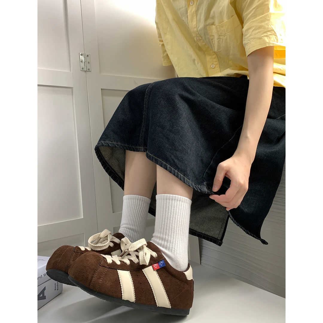 复古板鞋女2025秋季新款厚底休闲运动鞋ins潮跑步女鞋时尚