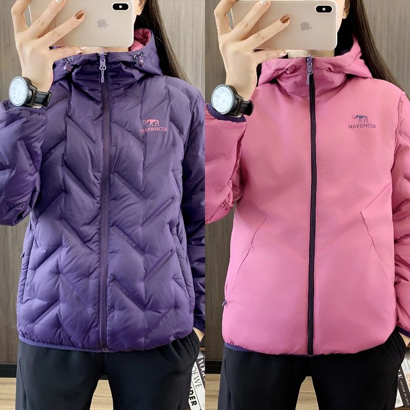 [意大利高端品牌 MAFEHCIE] 冬季双面穿羽绒服保暖女羽绒衣 66076