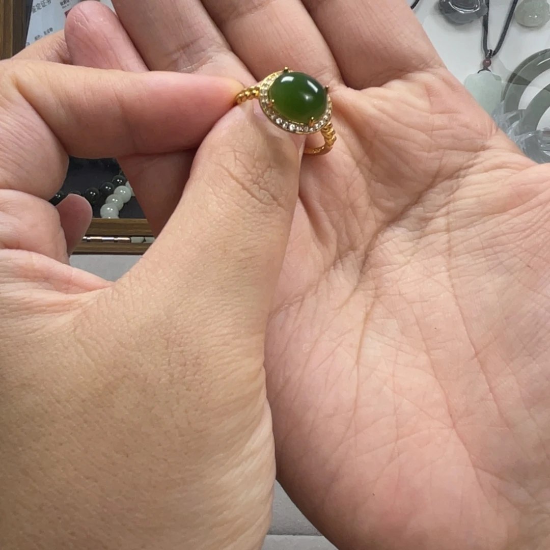 手链银S925镀金镶嵌和田玉晋*家