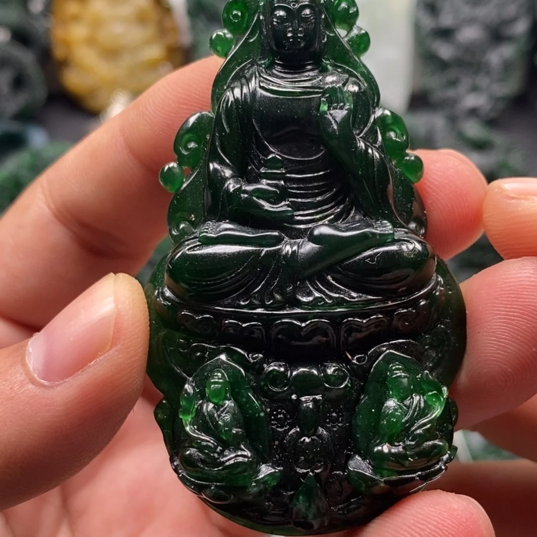 定制翡翠未镶嵌天然翡翠A货阿弥